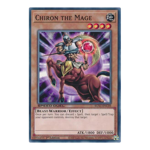 Chiron the Mage () #SGX1-ENC05 Common (1st Edition Lightly Played) Speed Duel GX: Duel Academy Box YuGiOh: 2022