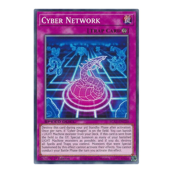 Cyber Network () #SGX1-ENG20 Common (1st Edition Lightly Played) Speed Duel GX: Duel Academy Box YuGiOh: 2022