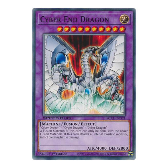 Cyber End Dragon () #SGX1-ENG21 Common (1st Edition Lightly Played) Speed Duel GX: Duel Academy Box YuGiOh: 2022