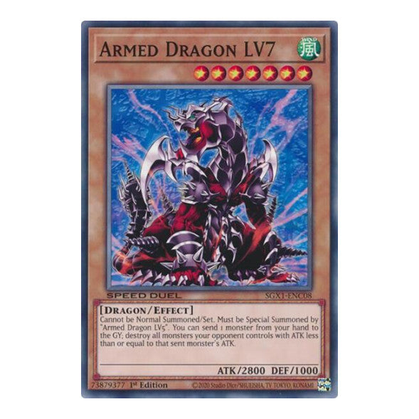Armed Dragon LV7 () #SGX1-ENC08 Common (1st Edition Lightly Played) Speed Duel GX: Duel Academy Box YuGiOh: 2022
