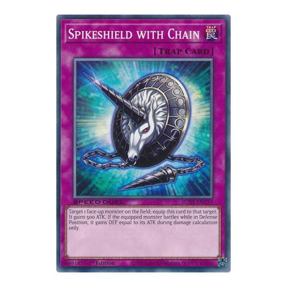 Spikeshield with Chain () #SGX1-ENC19 Common (1st Edition Lightly Played) Speed Duel GX: Duel Academy Box YuGiOh: 2022
