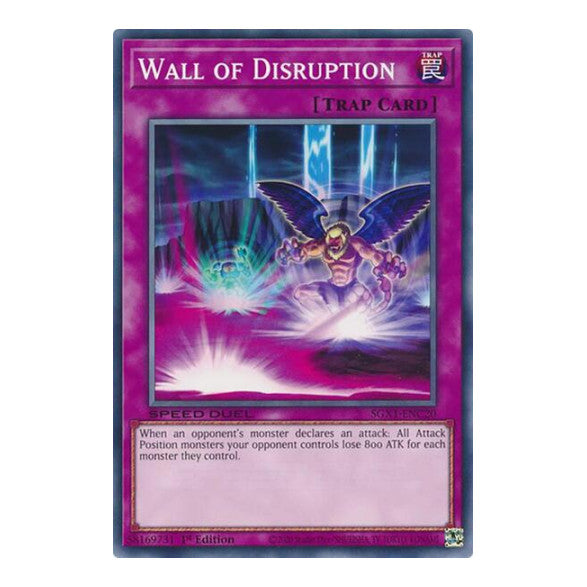Wall of Disruption () #SGX1-ENC20 Common (1st Edition Lightly Played) Speed Duel GX: Duel Academy Box YuGiOh: 2022