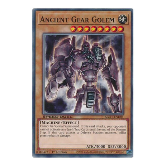 Ancient Gear Golem () #SGX1-END01 Common (1st Edition Lightly Played) Speed Duel GX: Duel Academy Box YuGiOh: 2022