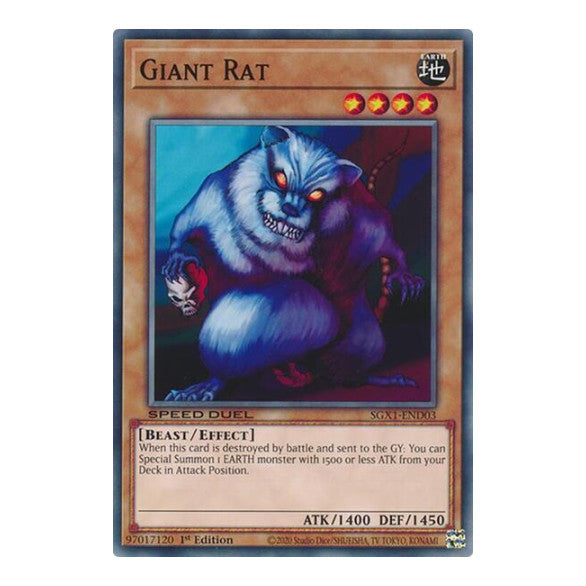 Giant Rat () #SGX1-END03 Common (1st Edition Lightly Played) Speed Duel GX: Duel Academy Box YuGiOh: 2022