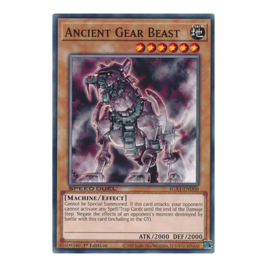 Ancient Gear Beast () #SGX1-END06 Common (1st Edition Lightly Played) Speed Duel GX: Duel Academy Box YuGiOh: 2022
