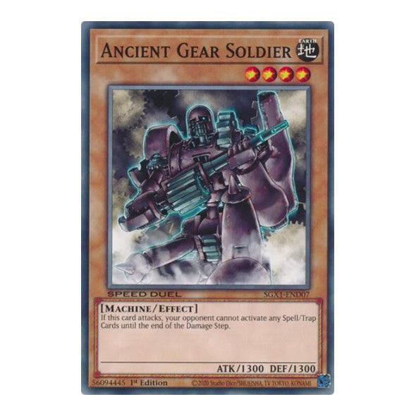 Ancient Gear Soldier () #SGX1-END07 Common (1st Edition Lightly Played) Speed Duel GX: Duel Academy Box YuGiOh: 2022