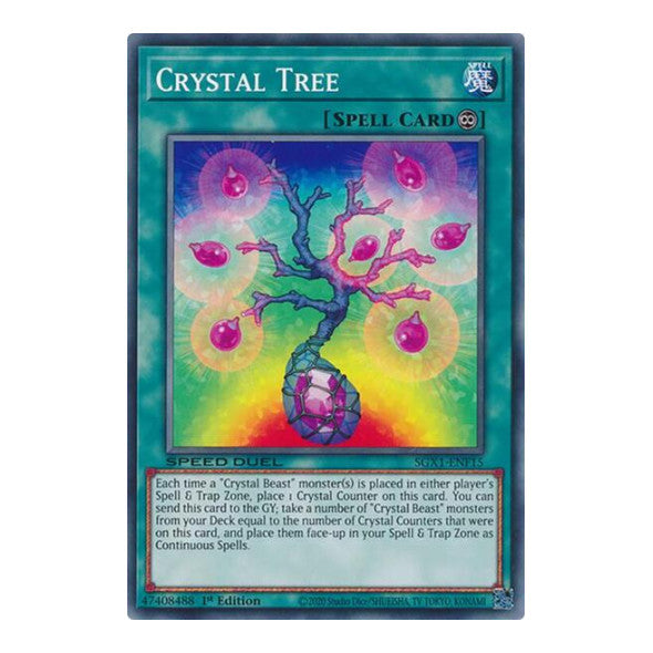 Crystal Tree () #SGX1-ENF15 Common (1st Edition Lightly Played) Speed Duel GX: Duel Academy Box YuGiOh: 2022
