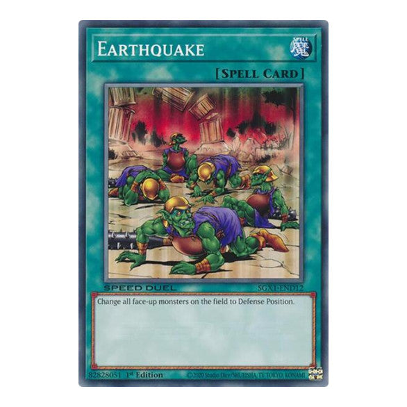 Earthquake () #SGX1-END12 Common (1st Edition Lightly Played) Speed Duel GX: Duel Academy Box YuGiOh: 2022