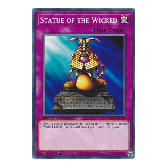 Statue of the Wicked () #SGX1-END18 Common (1st Edition Lightly Played) Speed Duel GX: Duel Academy Box YuGiOh: 2022