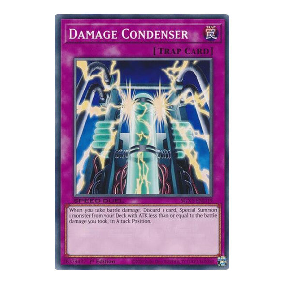 Damage Condenser () #SGX1-END19 Common (1st Edition Lightly Played) Speed Duel GX: Duel Academy Box YuGiOh: 2022