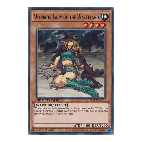 Warrior Lady of the Wasteland () #SGX1-ENE05 Common (1st Edition Lightly Played) Speed Duel GX: Duel Academy Box YuGiOh: 2022