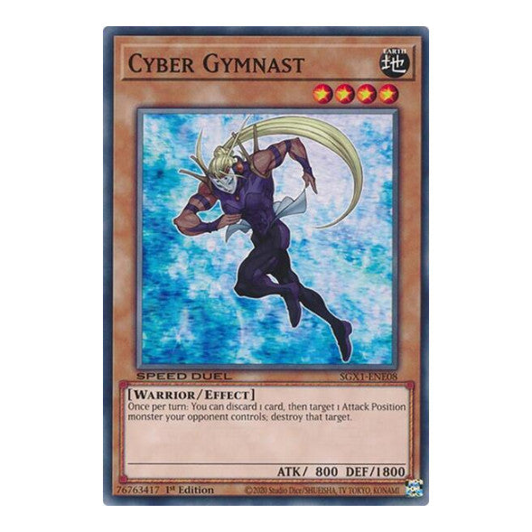 Cyber Gymnast () #SGX1-ENE08 Common (1st Edition Lightly Played) Speed Duel GX: Duel Academy Box YuGiOh: 2022