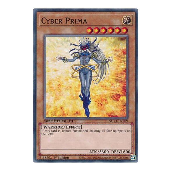 Cyber Prima () #SGX1-ENE09 Common (1st Edition Lightly Played) Speed Duel GX: Duel Academy Box YuGiOh: 2022
