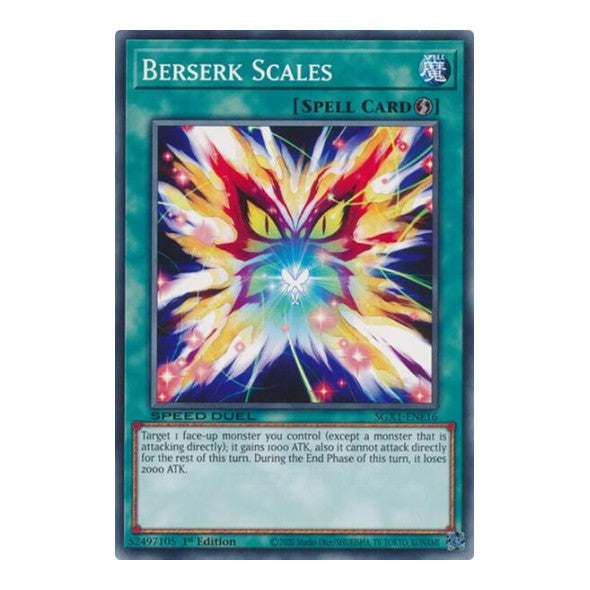Berserk Scales () #SGX1-ENE16 Common (1st Edition Lightly Played) Speed Duel GX: Duel Academy Box YuGiOh: 2022