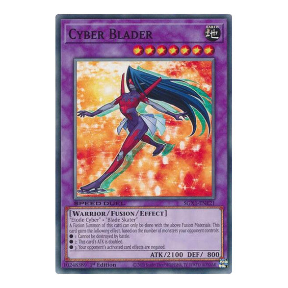 Cyber Blader () #SGX1-ENE21 Common (1st Edition Lightly Played) Speed Duel GX: Duel Academy Box YuGiOh: 2022