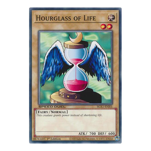 Hourglass of Life () #SGX1-ENI01 Common (1st Edition Lightly Played) Speed Duel GX: Duel Academy Box YuGiOh: 2022