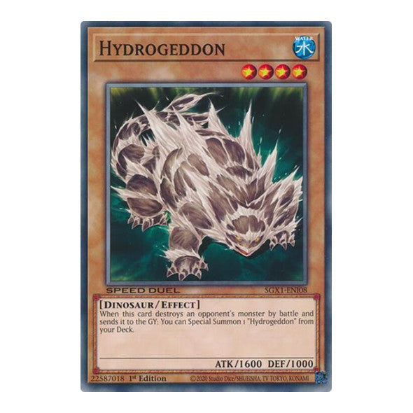 Hydrogeddon () #SGX1-ENI08 Common (1st Edition Lightly Played) Speed Duel GX: Duel Academy Box YuGiOh: 2022