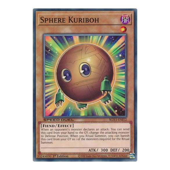 Sphere Kuriboh () #SGX1-ENI12 Common (1st Edition Lightly Played) Speed Duel GX: Duel Academy Box YuGiOh: 2022