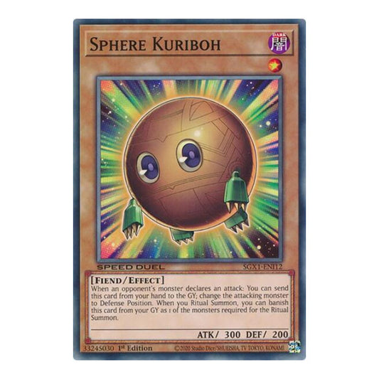 Sphere Kuriboh () #SGX1-ENI12 Common (1st Edition Lightly Played) Speed Duel GX: Duel Academy Box YuGiOh: 2022