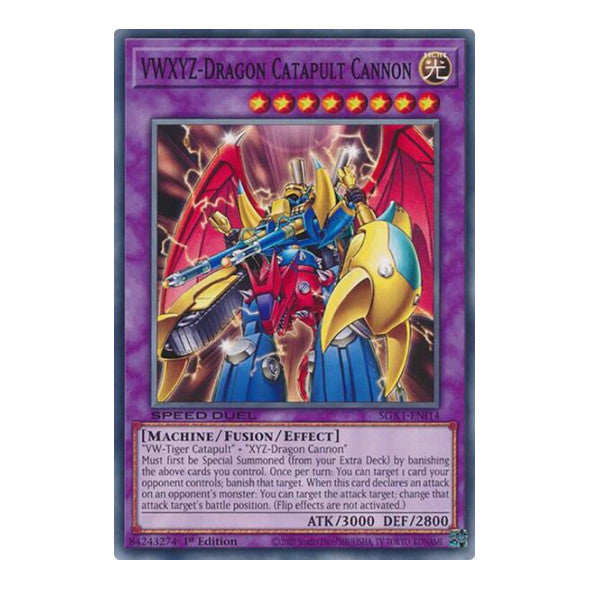 VWXYZ-Dragon Catapult Cannon () #SGX1-ENI14 Common (1st Edition Lightly Played) Speed Duel GX: Duel Academy Box YuGiOh: 2022