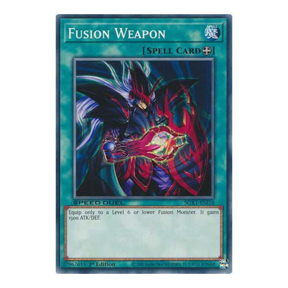 Fusion Weapon () #SGX1-ENI16 Common (1st Edition Lightly Played) Speed Duel GX: Duel Academy Box YuGiOh: 2022