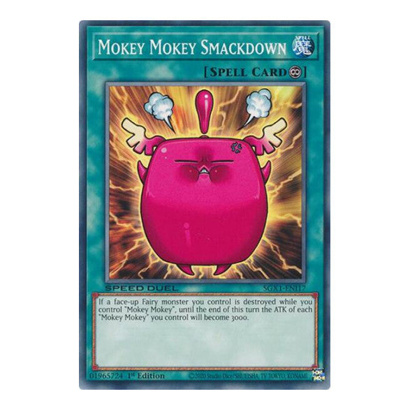 Mokey Mokey Smackdown () #SGX1-ENI17 Common (1st Edition Lightly Played) Speed Duel GX: Duel Academy Box YuGiOh: 2022