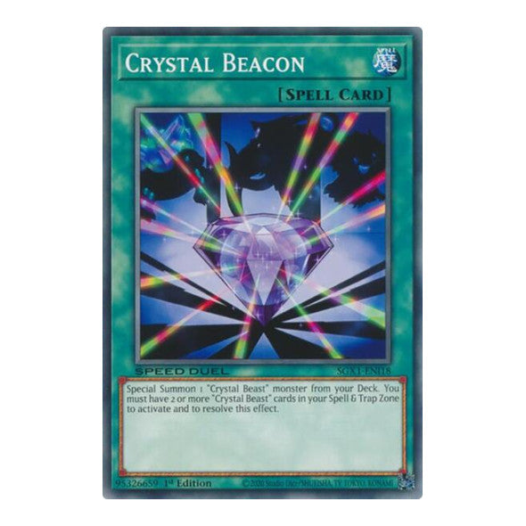 Crystal Beacon () #SGX1-ENI18 Common (1st Edition Lightly Played) Speed Duel GX: Duel Academy Box YuGiOh: 2022
