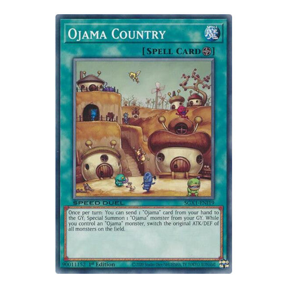 Ojama Country () #SGX1-ENI19 Common (1st Edition Lightly Played) Speed Duel GX: Duel Academy Box YuGiOh: 2022