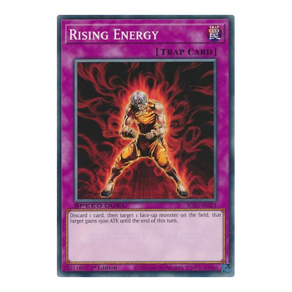 Rising Energy () #SGX1-ENI21 Common (1st Edition Lightly Played) Speed Duel GX: Duel Academy Box YuGiOh: 2022