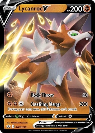 Lycanroc V - SWSH199 (SWSD) #SWSH199 Promo SWSH: Sword & Shield Promo Cards Pokemon: 2019