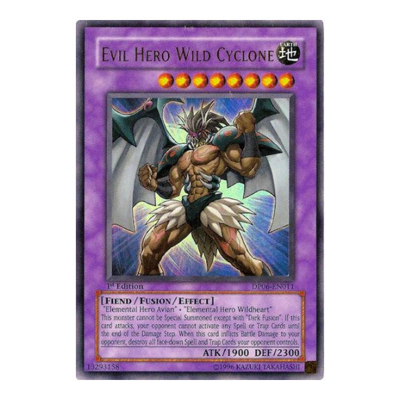 Evil Hero Wild Cyclone (DP06) #DP06-EN011 Ultra Rare (Unlimited Damaged) Duelist Pack 6: Jaden Yuki 3 YuGiOh: 2008
