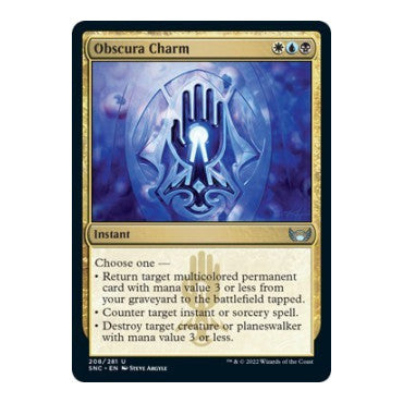 Obscura Charm (SNC) #208 Uncommon (Foil Lightly Played) Streets of New Capenna Magic: The Gathering: 2022
