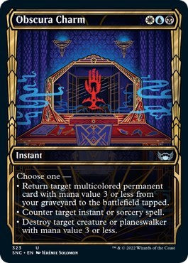 Obscura Charm Showcase (SNC) #323 Uncommon (Lightly Played) Streets of New Capenna Magic: The Gathering: 2022