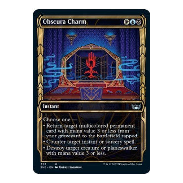 Obscura Charm (Showcase) (SNC) #323 Uncommon (Lightly Played) Streets of New Capenna Magic: The Gathering: 2022