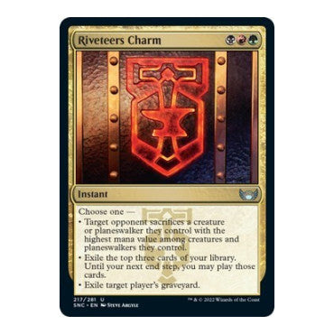 Riveteers Charm (SNC) #217 Uncommon (Lightly Played) Streets of New Capenna Magic: The Gathering: 2022