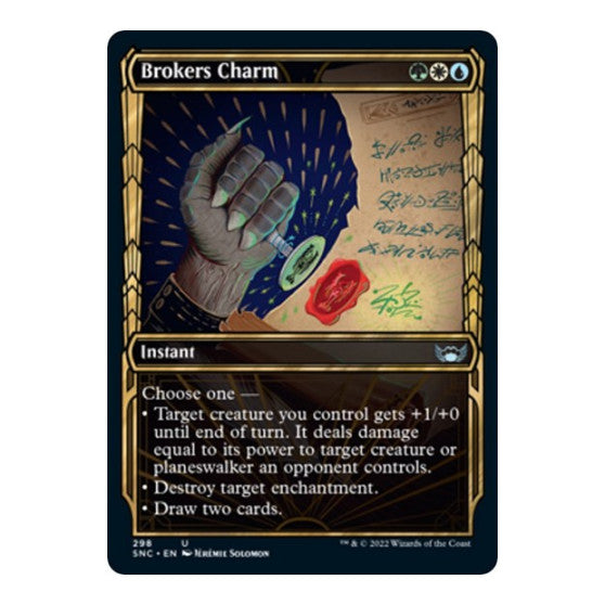 Brokers Charm (Showcase) (SNC) #298 Uncommon (Foil Damaged) Streets of New Capenna Magic: The Gathering: 2022