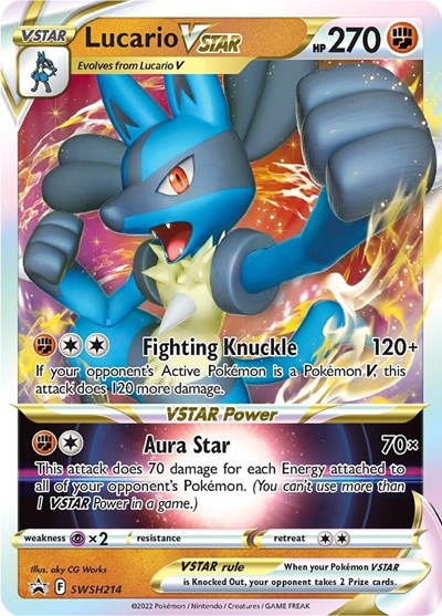 Lucario VSTAR - SWSH214 (SWSD) #SWSH214 Promo (Holofoil Near Mint) SWSH: Sword & Shield Promo Cards Pokemon: 2019