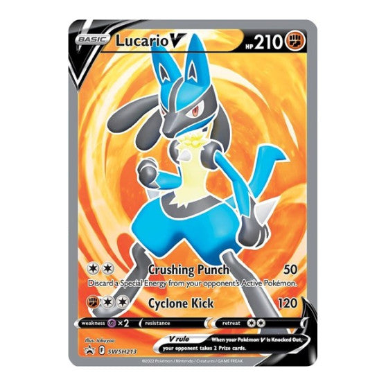 Lucario V SWSH213 (SWSD) #SWSH213 Promo SWSH: Sword & Shield Promo Cards Pokemon: 2019
