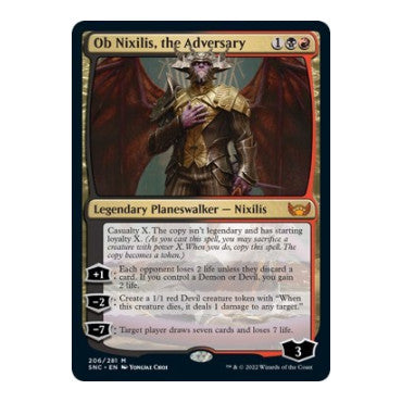 Ob Nixilis the Adversary (SNC) #206 Mythic Rare (Foil Lightly Played) Streets of New Capenna Magic: The Gathering: 2022