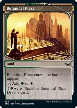 Botanical Plaza Showcase (SNC) #350 Common (Foil Lightly Played) Streets of New Capenna Magic: The Gathering: 2022
