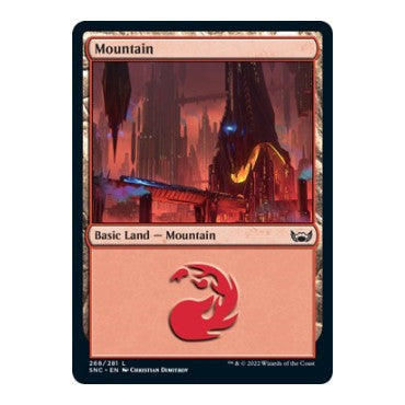 Mountain 268 (SNC) #268 Land (Foil Lightly Played) Streets of New Capenna Magic: The Gathering: 2022