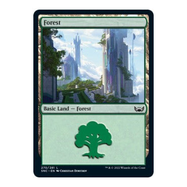 Forest 270 (SNC) #270 Land (Foil Lightly Played) Streets of New Capenna Magic: The Gathering: 2022