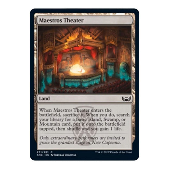 Maestros Theater (SNC) #251 Common (Lightly Played) Streets of New Capenna Magic: The Gathering: 2022