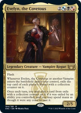 2022 Magic: Streets of New Capenna (SNC) - Evelyn the Covetous (#184, Rare) (Lightly Played)
