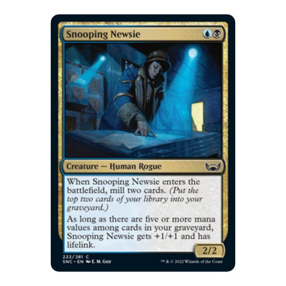 Snooping Newsie (SNC) #222 Common Streets of New Capenna Magic: The Gathering: 2022