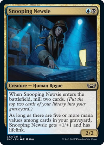 Snooping Newsie (SNC) #222 Common Streets of New Capenna Magic: The Gathering: 2022