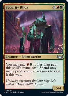 Security Rhox (SNC) #220 Uncommon (Lightly Played) Streets of New Capenna Magic: The Gathering: 2022