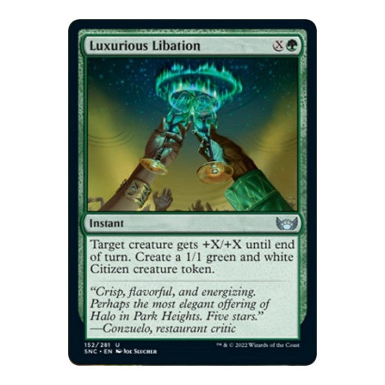 Luxurious Libation (SNC) #152 Uncommon Streets of New Capenna Magic: The Gathering: 2022