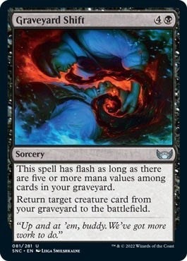 Graveyard Shift (SNC) #81 Uncommon (Lightly Played) Streets of New Capenna Magic: The Gathering: 2022