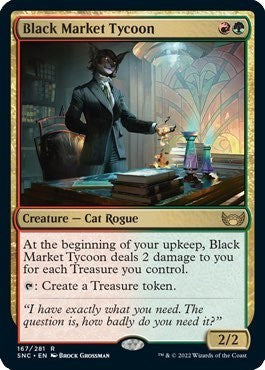 Black Market Tycoon (SNC) #167 Rare (Lightly Played) Streets of New Capenna Magic: The Gathering: 2022